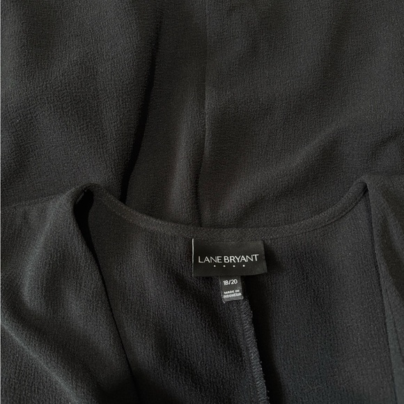 EUC Lane Bryant Black A-Line Midi Dress 18/22 Belt Formal Sleeveless - Picture 5 of 5